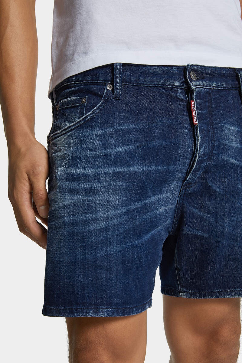 DARK MILKY WAY WASH BRO JEAN SHORTS - 5