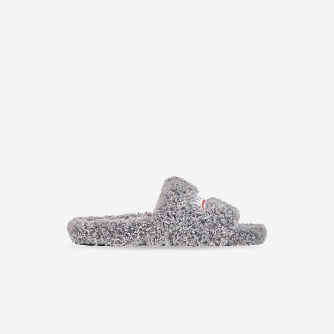 Women's Furry Slide Sandal in Grey - 1
