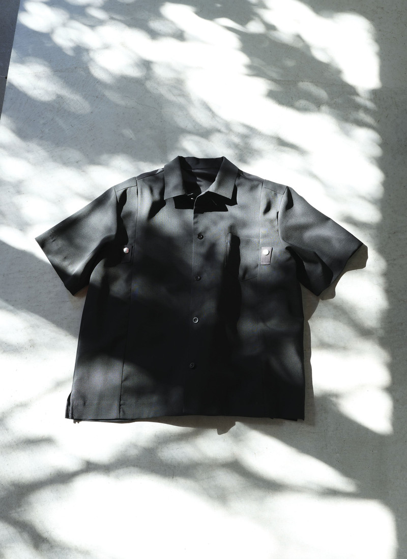 Wool Suiting x Nylon Twill Shirt 1