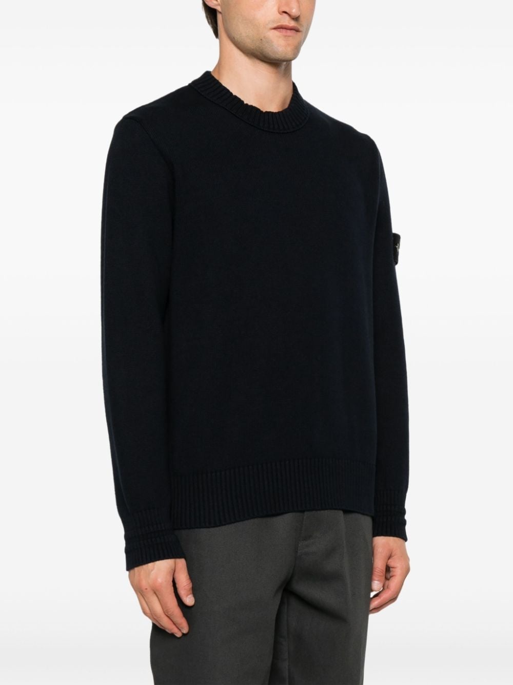 Compass-badge sweater - 3