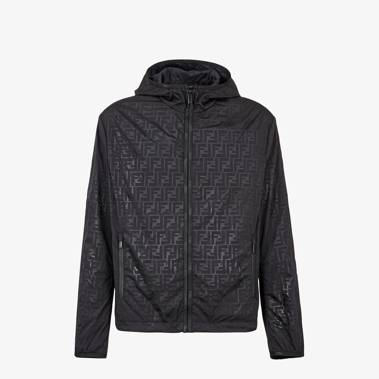 Windbreaker in black tech fabric - 4