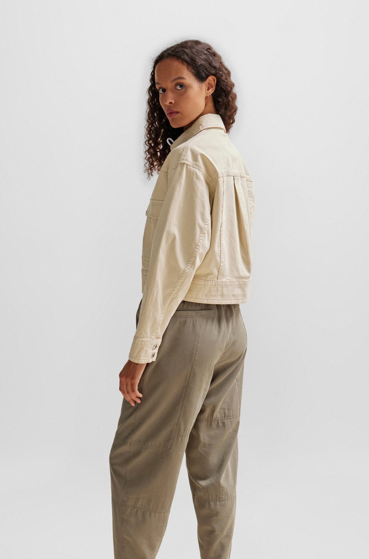 RELAXED-FIT JACKET IN STRETCH-COTTON TWILL - 4