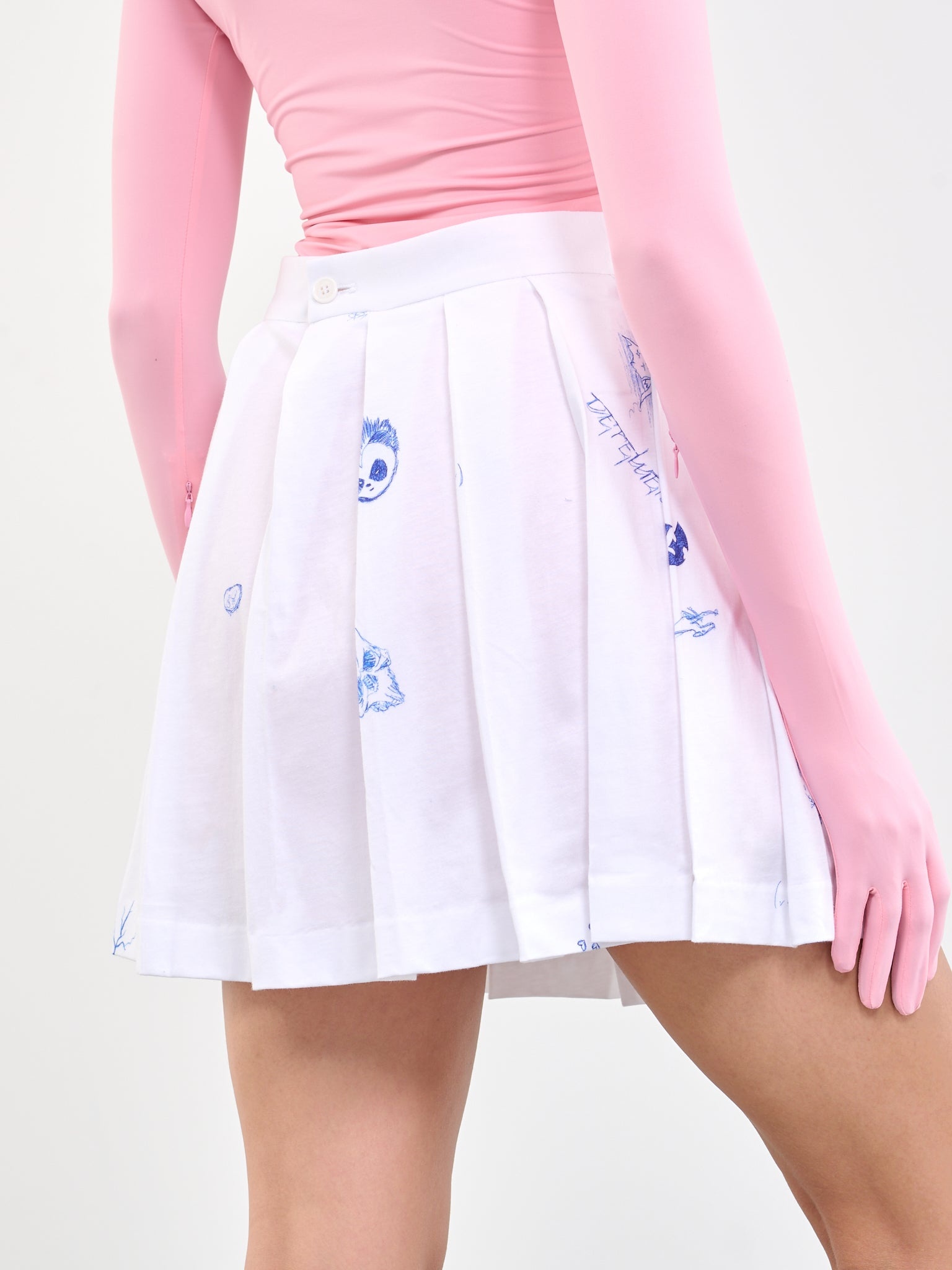 Pen Art Pleated Skirt - 5