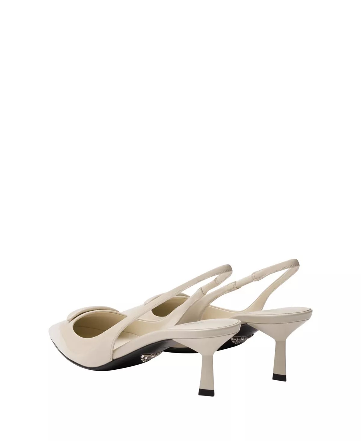 Women's Patent Leather Slingback Pumps - 5