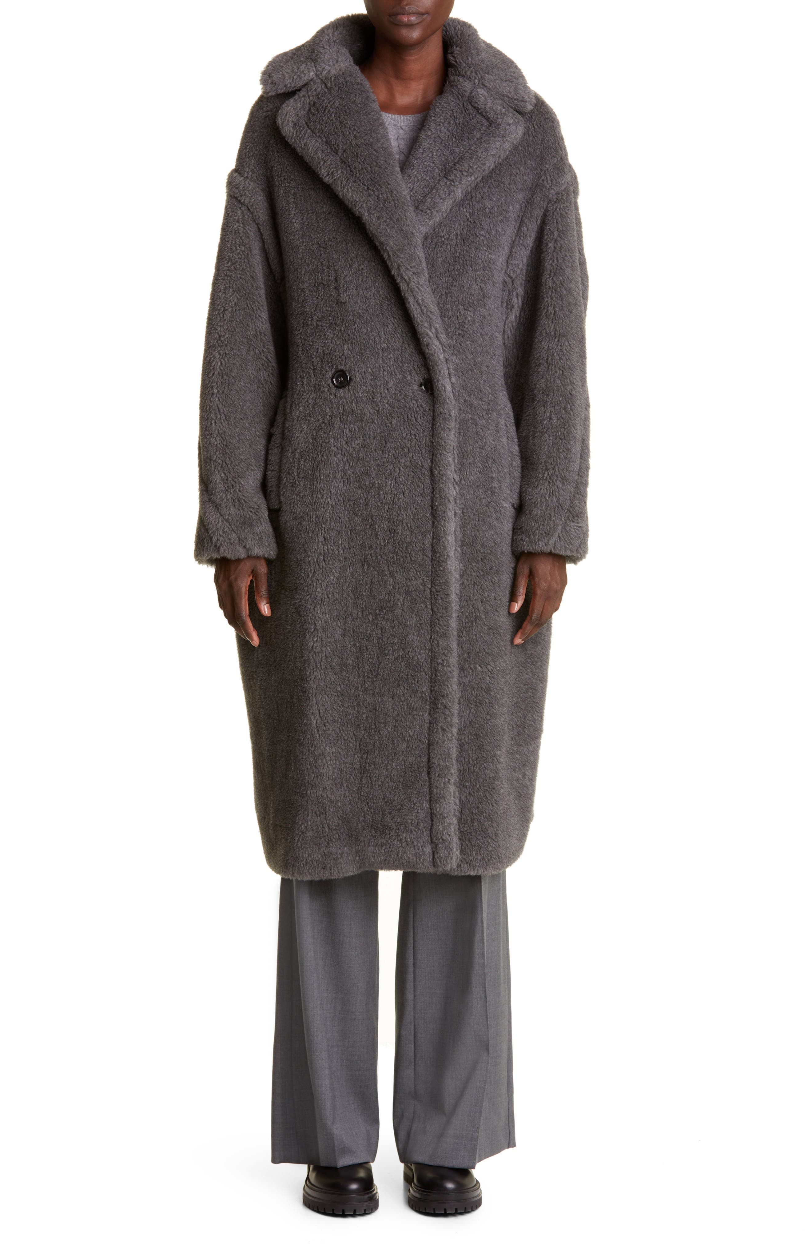 Max Mara Teddy Bear Icon Coat in Medium Grey at Nordstrom - 2
