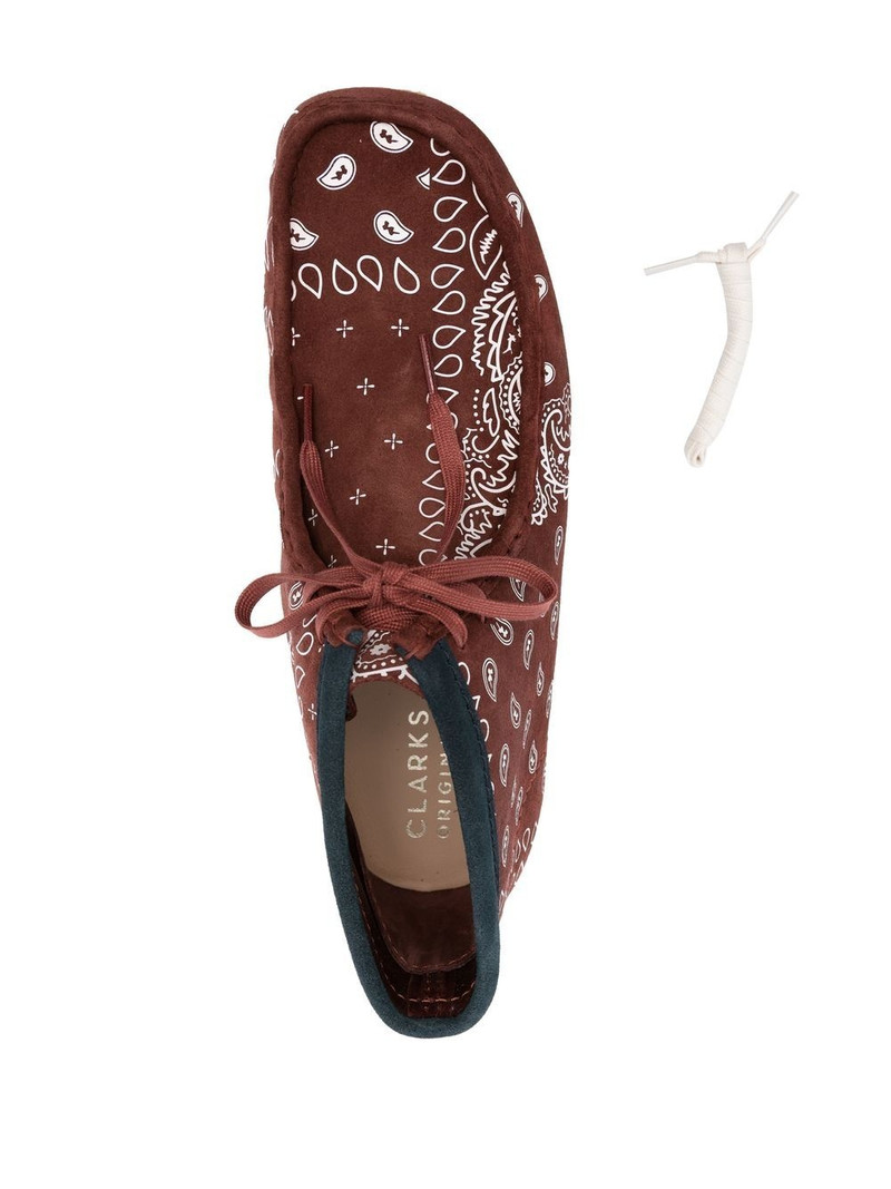paisley-print lace-up boots 4