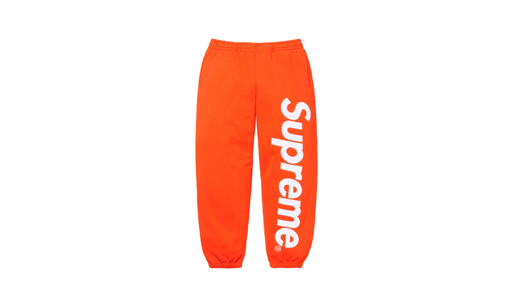 SATIN APPLIQUÉ SWEATPANT "FW24 - Orange" SU537 - 1