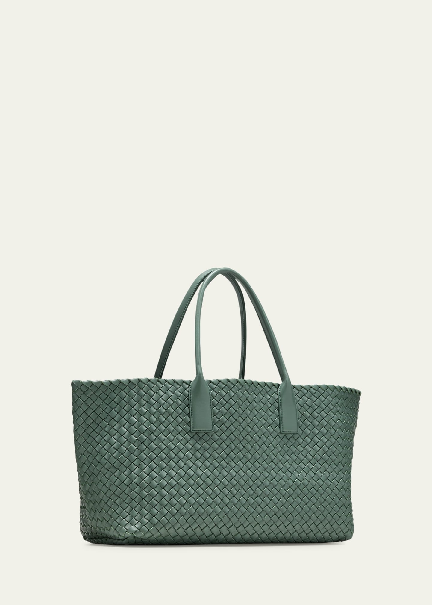 Cabat Medium Intrecciato East-West Tote Bag - 3
