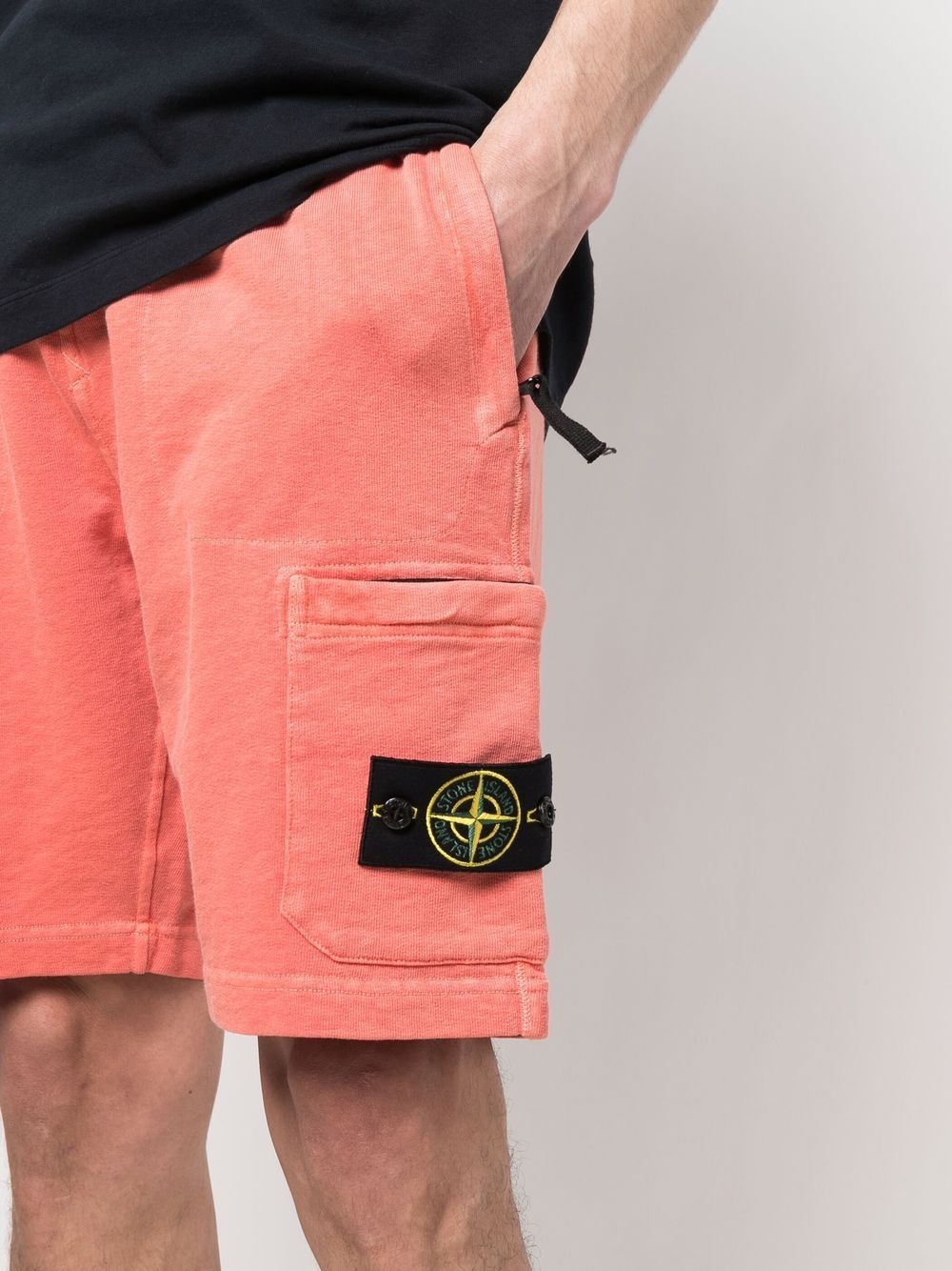 malfilé fleece logo patch shorts - 5