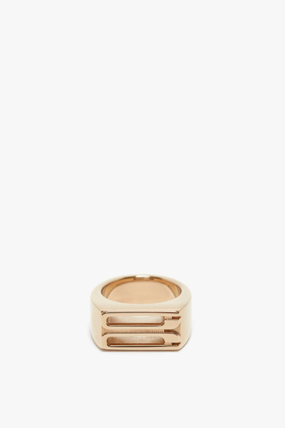 Victoria Beckham Exclusive Frame Signet Ring In Gold outlook