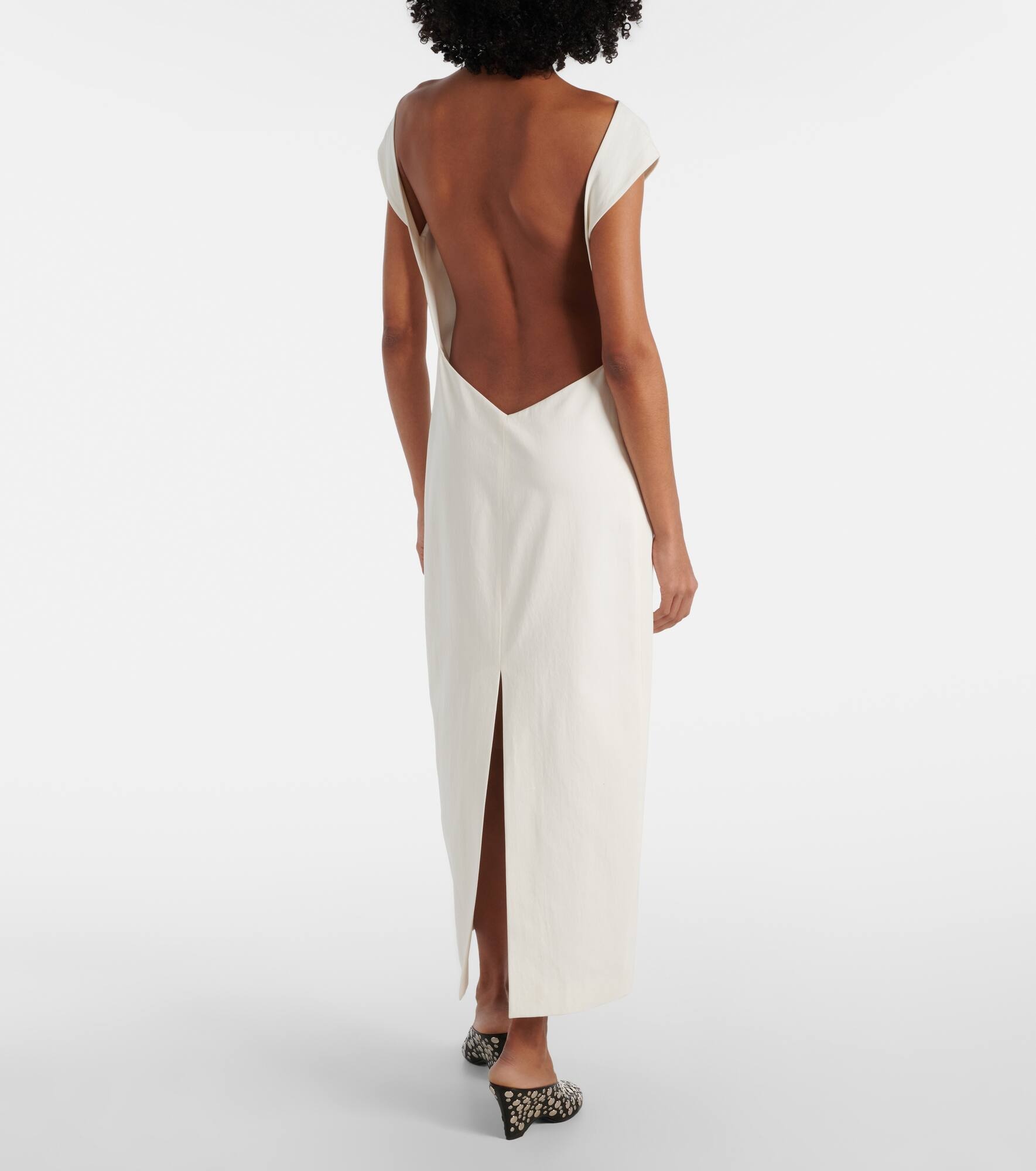 Ayame open-back cotton maxi dress - 3