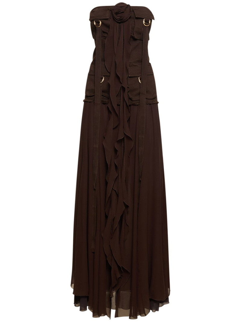 LVR Exclusive silk georgette long dress 1