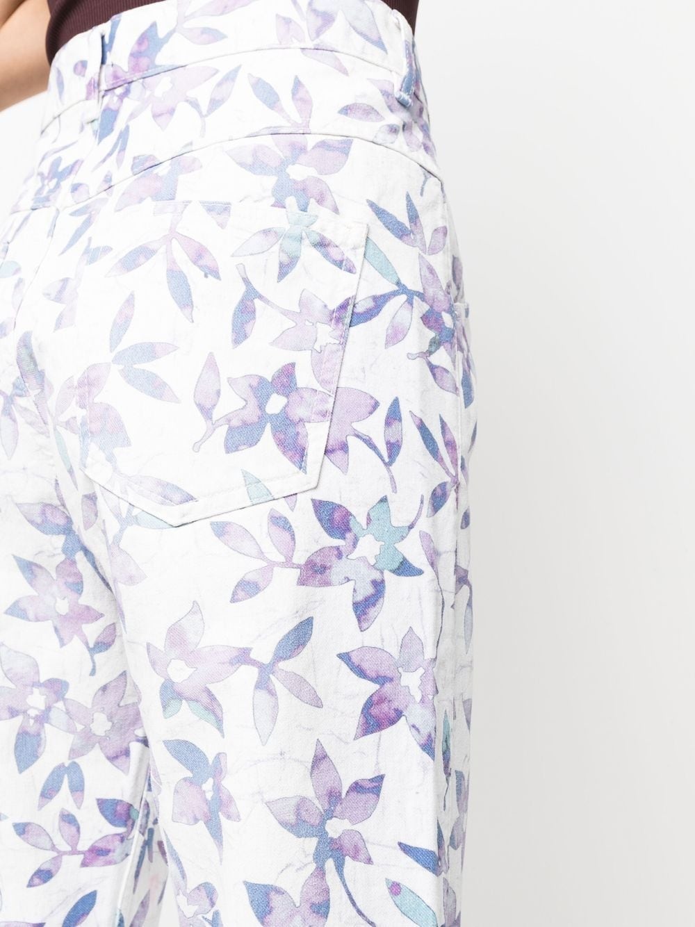 floral-print straight-leg trousers - 5