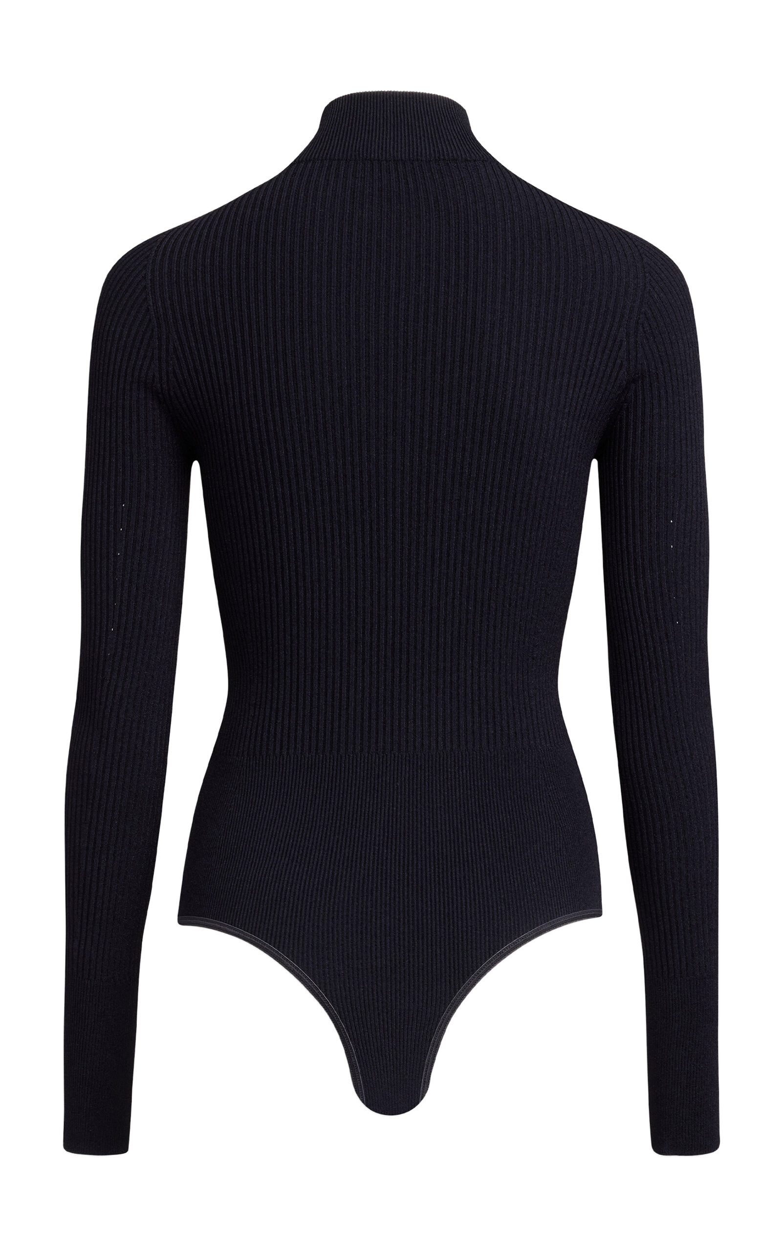 High-Neck Ribbed-Knit Bodysuit black - 5