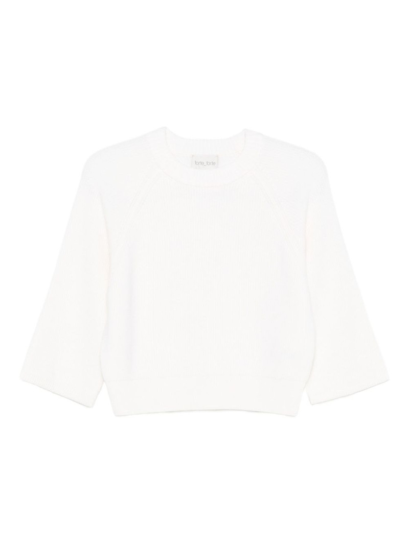 ribbed short-sleeve knit top 1