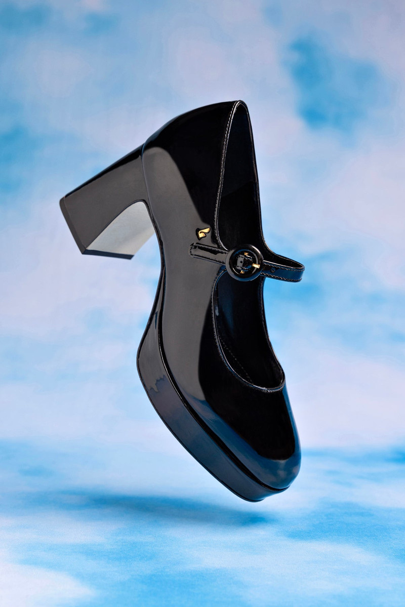 Larroudé Blair Platform In Black Patent Leather outlook