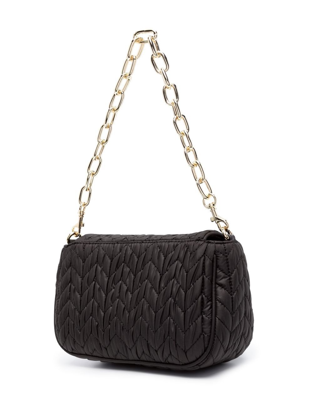 faux-leather matelassé shoulder bag - 4
