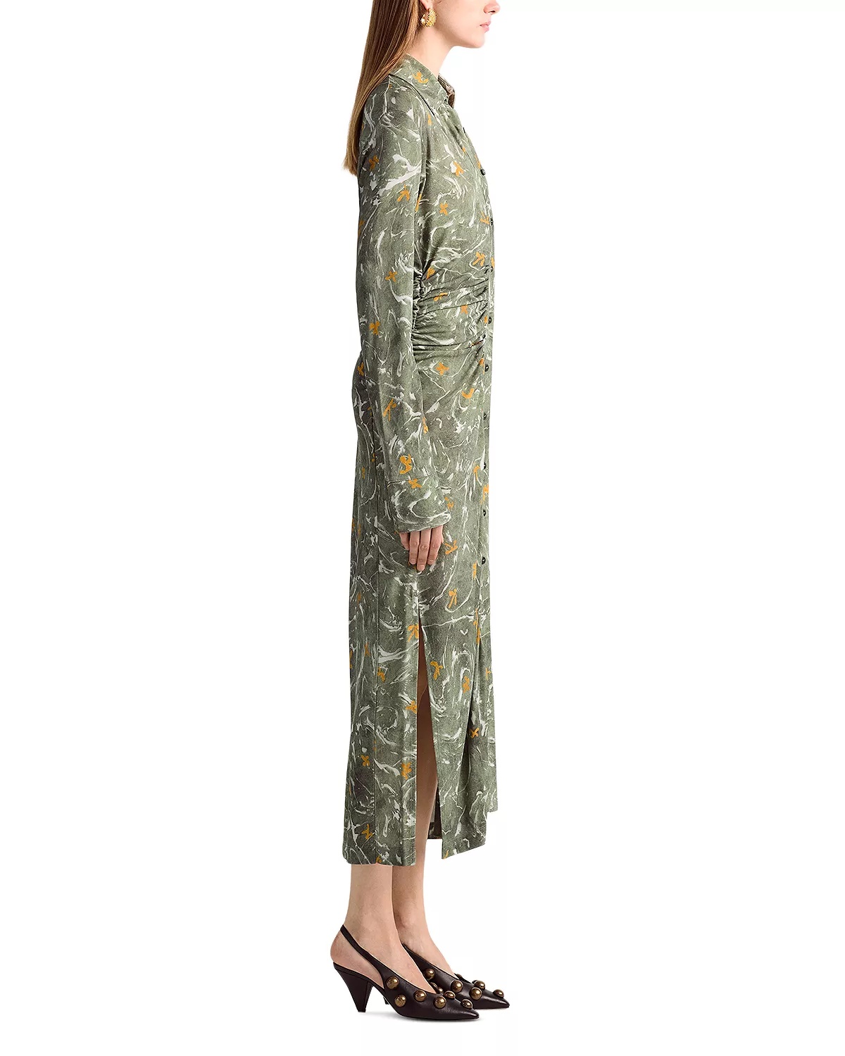 Claudia Floral Button Front Dress - 4