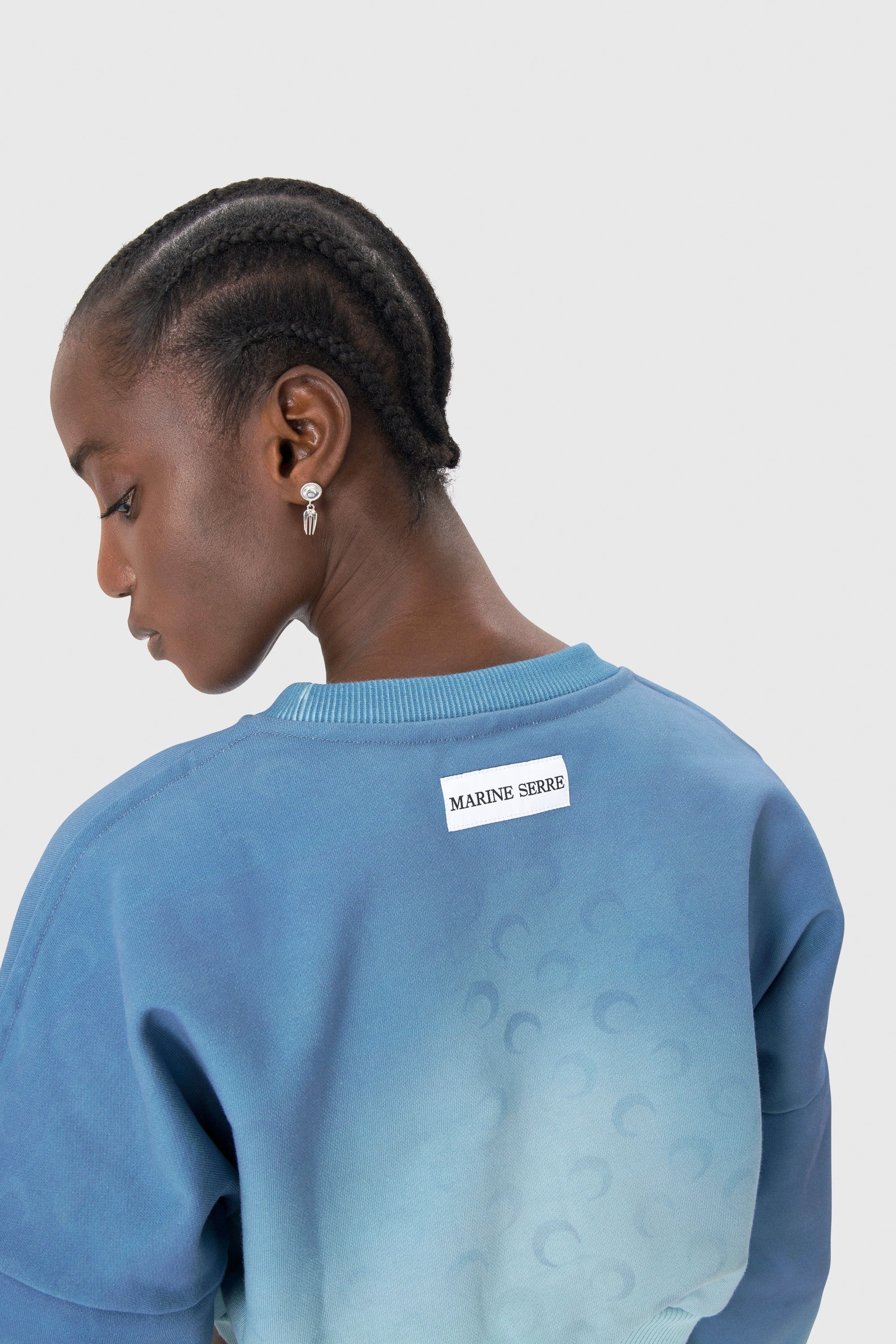 Moon Faded Fleece Cropped Sweatshirt - 3