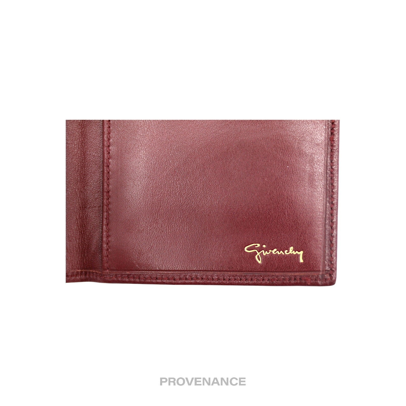 Givenchy 4G Logo ID Card Wallet - Burgundy Leather - 6