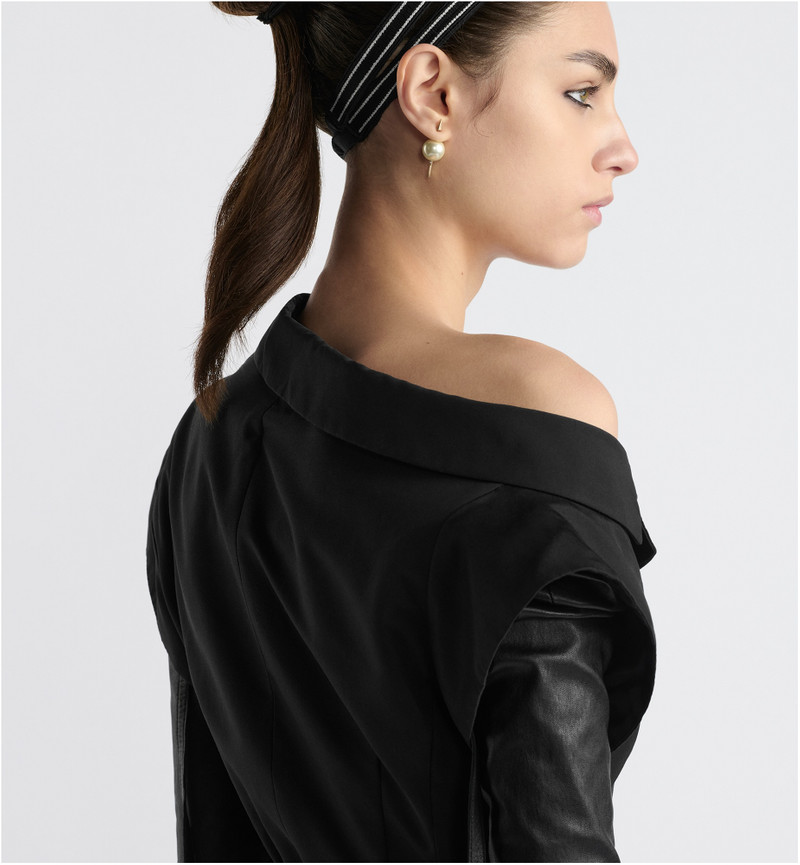 Asymmetric Short-Sleeved Jacket with Belt 4