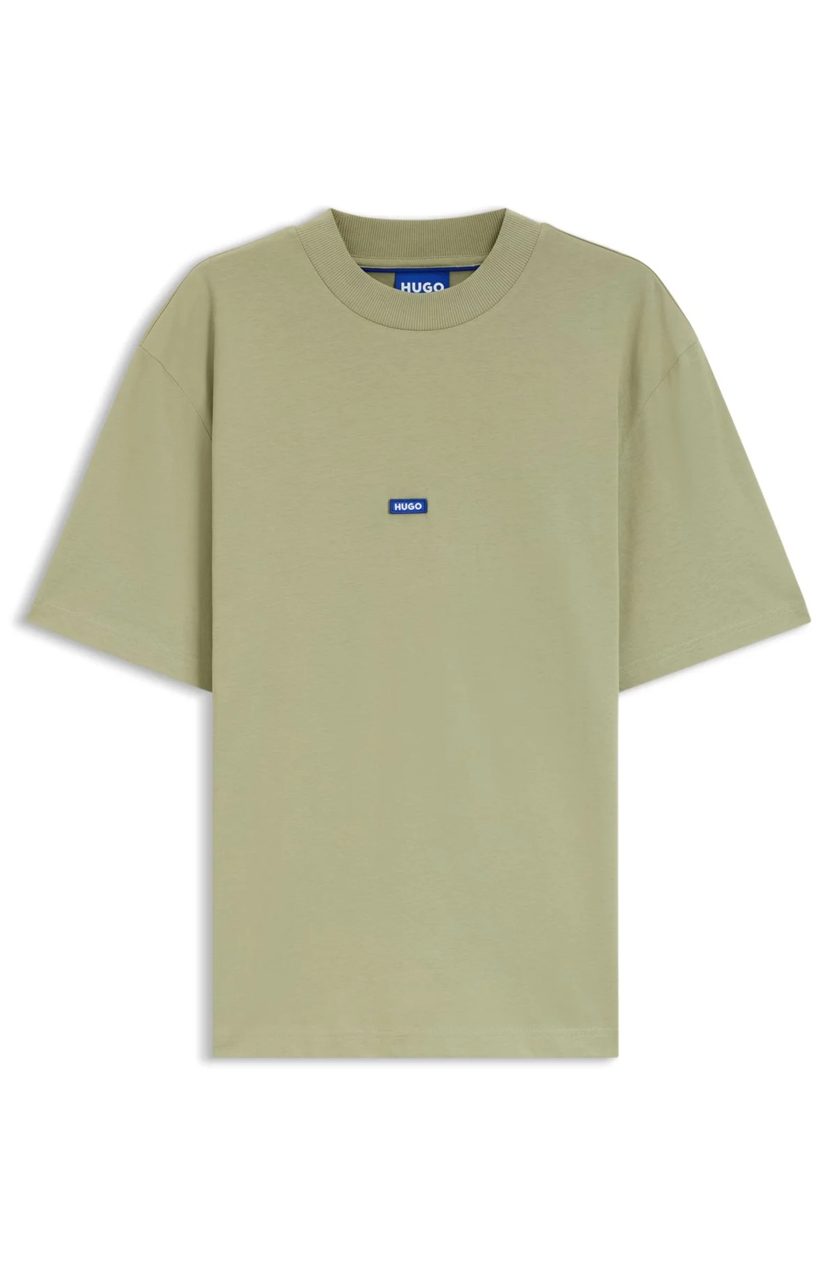 COTTON-JERSEY T-SHIRT WITH BLUE LOGO PATCH - 1