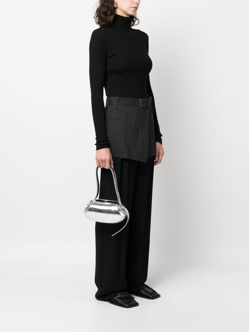Yuzefi Dinner Roll cracked-leather shoulder bag outlook