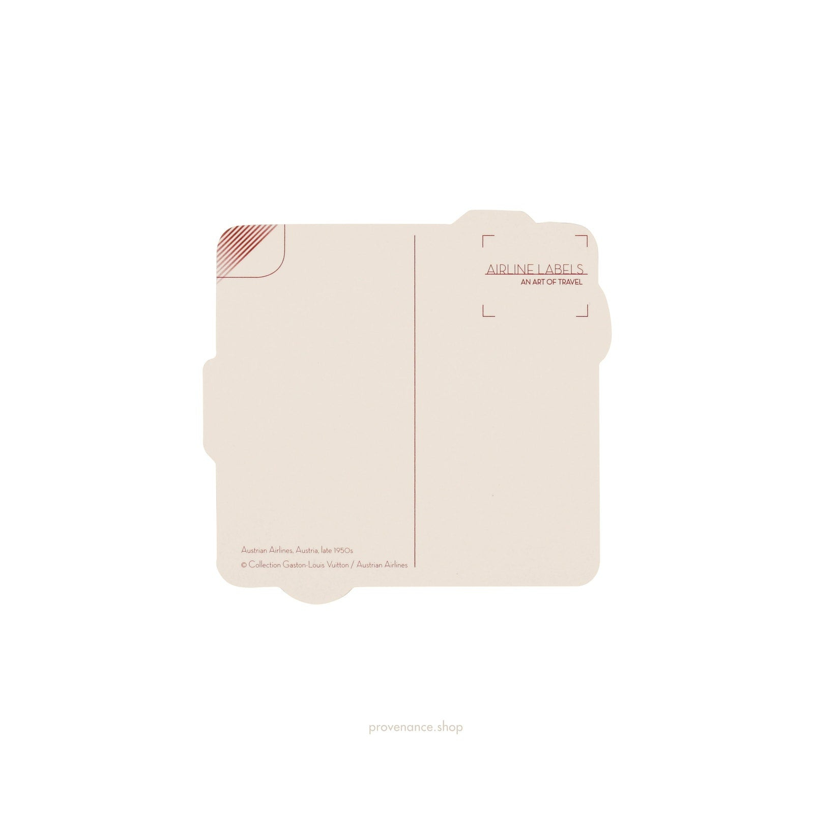 Louis Vuitton Airline Label Postcard Sticker- PLACE YOUR HANDBAG HERE - 2