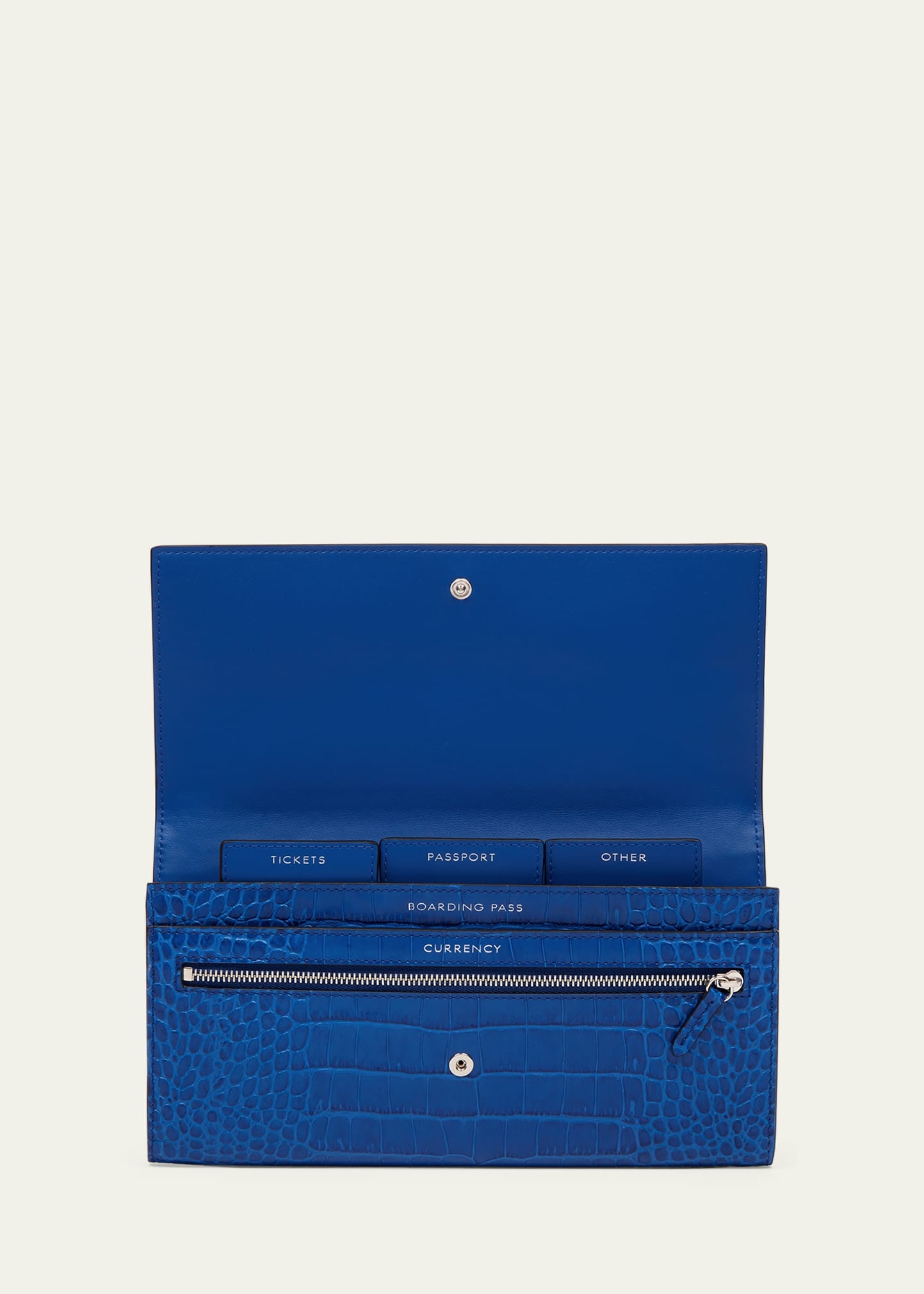Marshall Travel Wallet in Mara Croc-Embossed Leather - 2