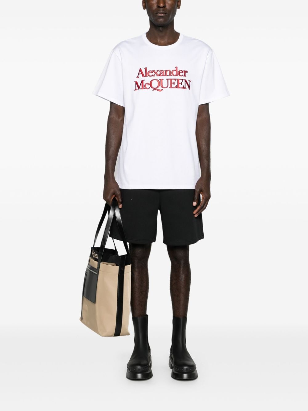 logo-embroidered cotton T-shirt - 2
