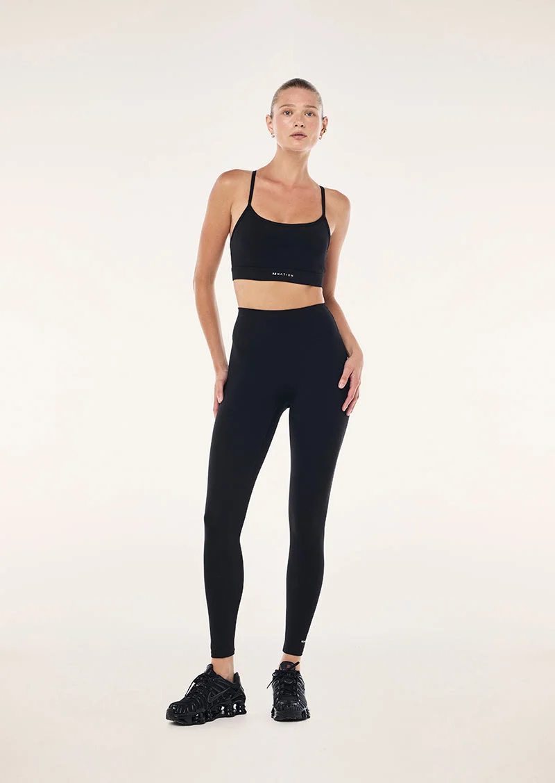 SIGNATURE SPORTS BRA IN BLACK - 1