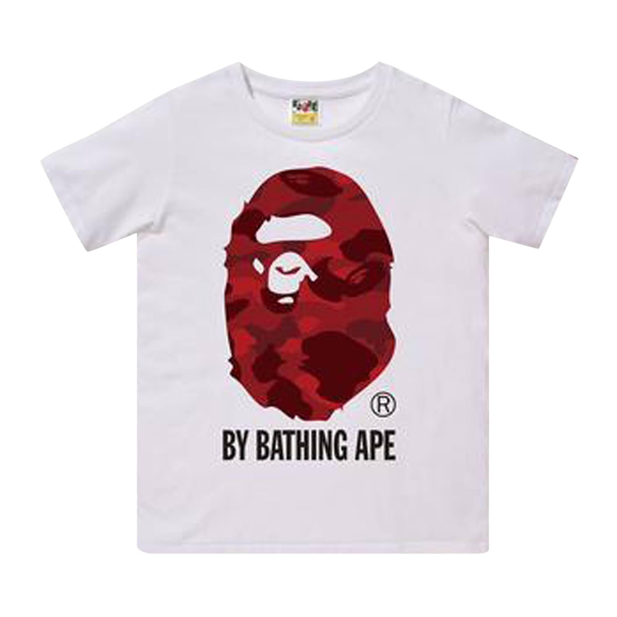 BAPE Color Camo By Bathing Ape Tee 'White/Red' - 1