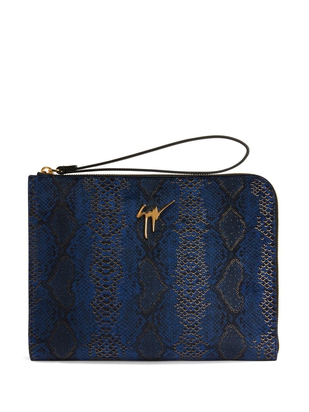 Fabian snakeskin-effect clutch bag - 1