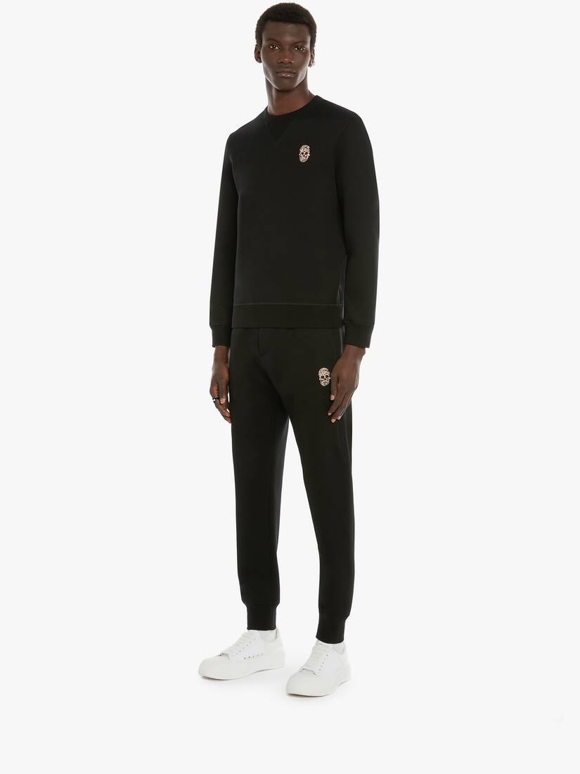 Crystal Skull Joggers in Black - 3