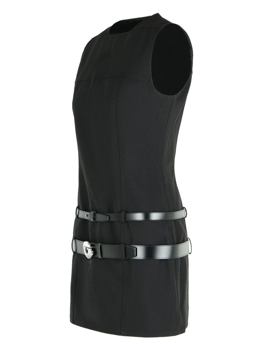 double-belt shift mini dress - 3