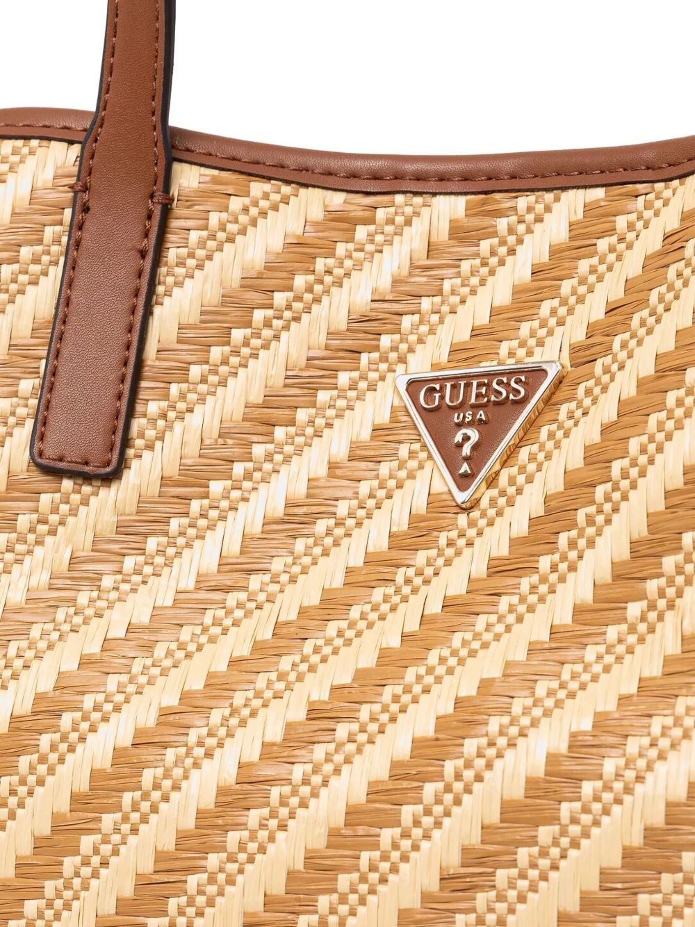 Vikki striped woven tote bag - 4