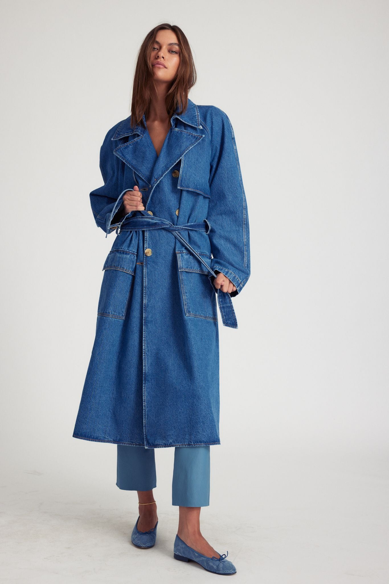 COCO DENIM TRENCH - 6