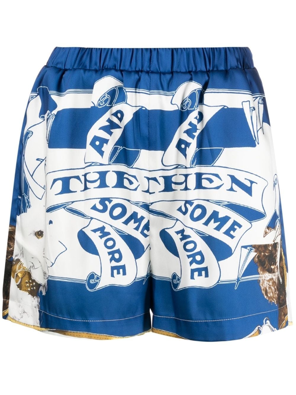 MSGM graphic-print satin mini shorts, farfetch