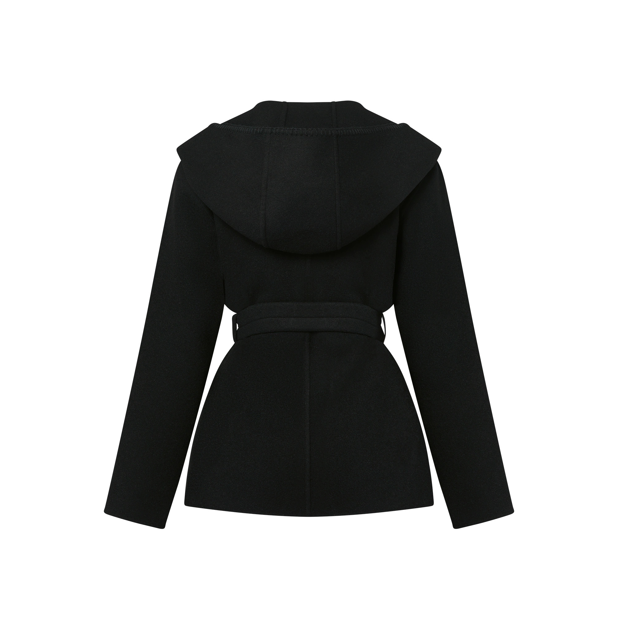 Signature Short Hooded Wrap Coat - 3