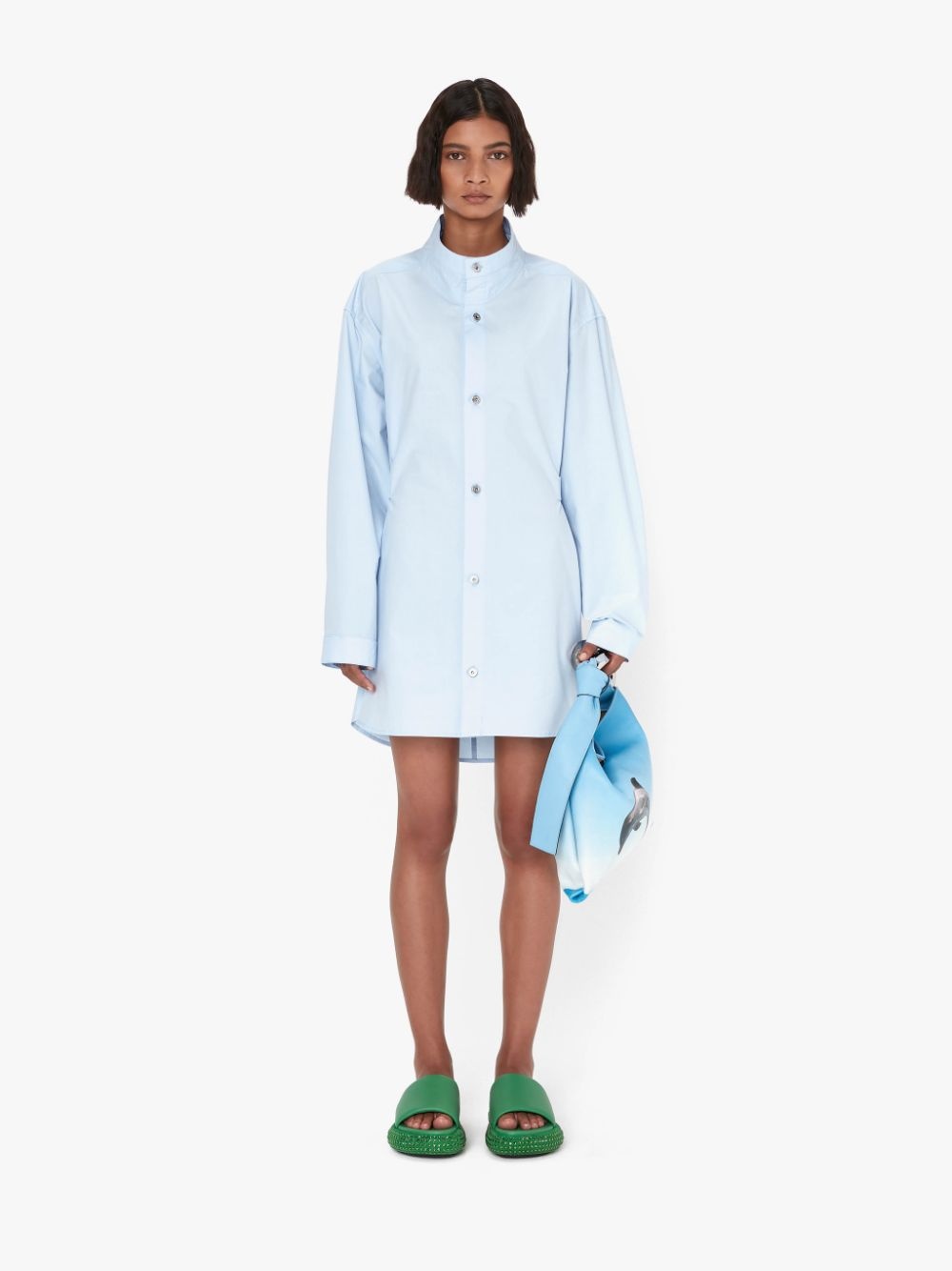 HIGH NECK SHIRT DRESS - 2