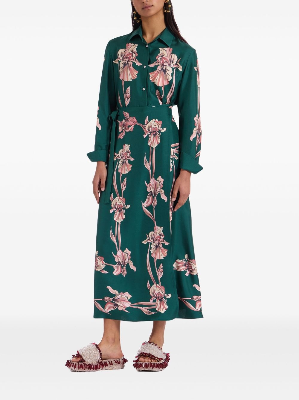 floral-print sarong skirt - 2