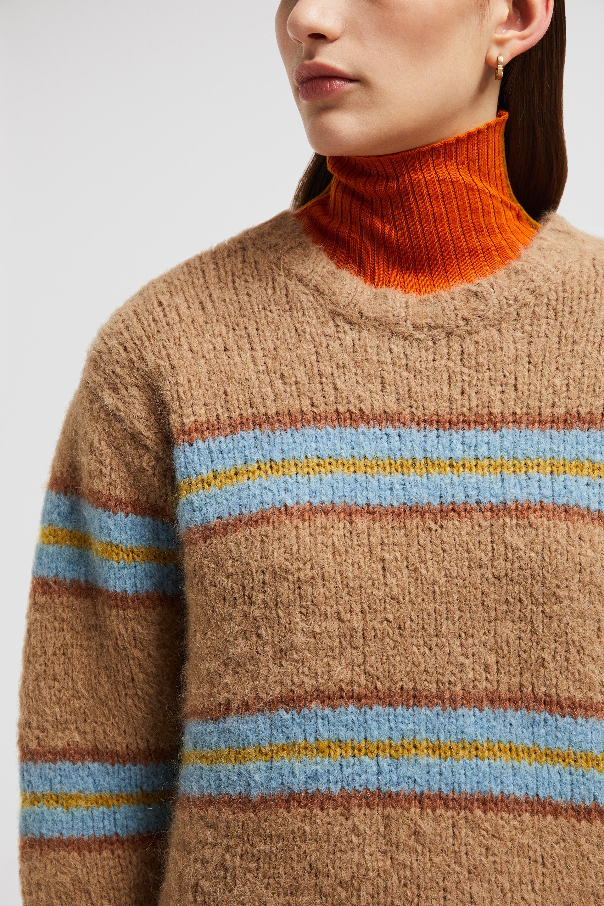 Striped Alpaca Blend Sweater - 6