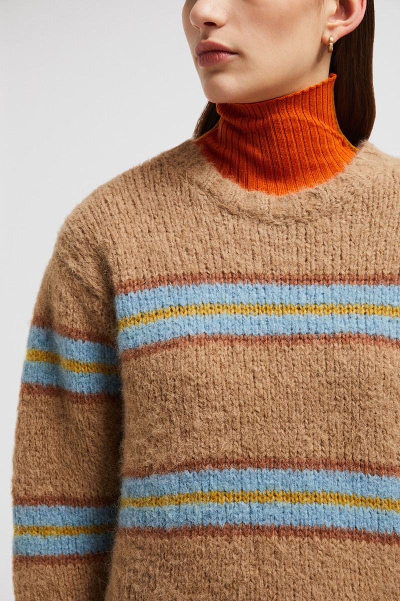 Striped Alpaca Blend Sweater 6