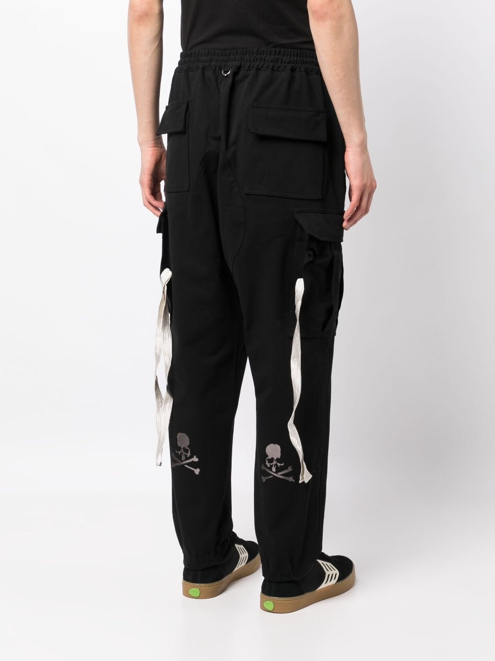 embroidered-logo cargo trousers - 4