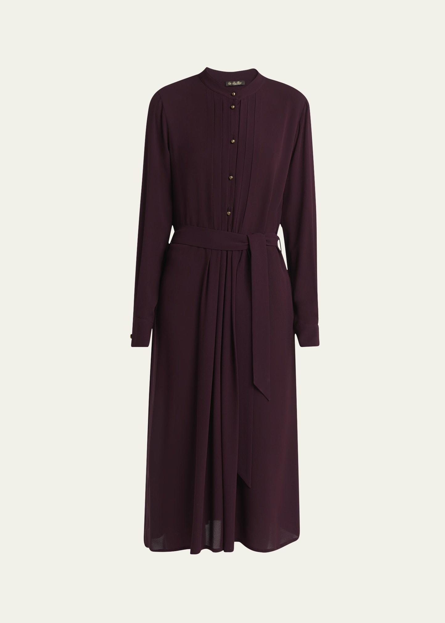 Hattie Sable Silk Crepe Shirtdress - 1