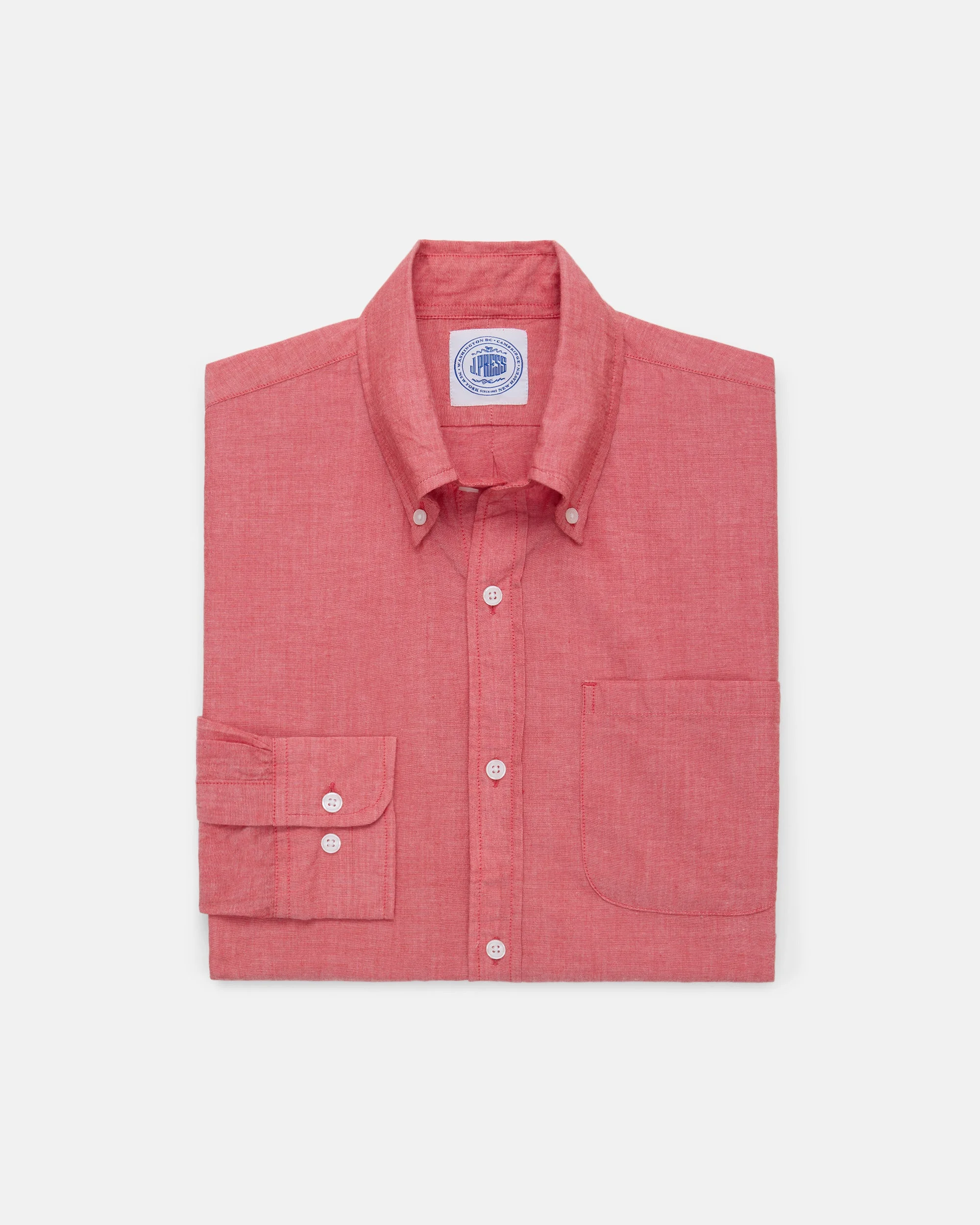 SOLID CHAMBRAY SPORT SHIRT - CLASSIC FIT - 1
