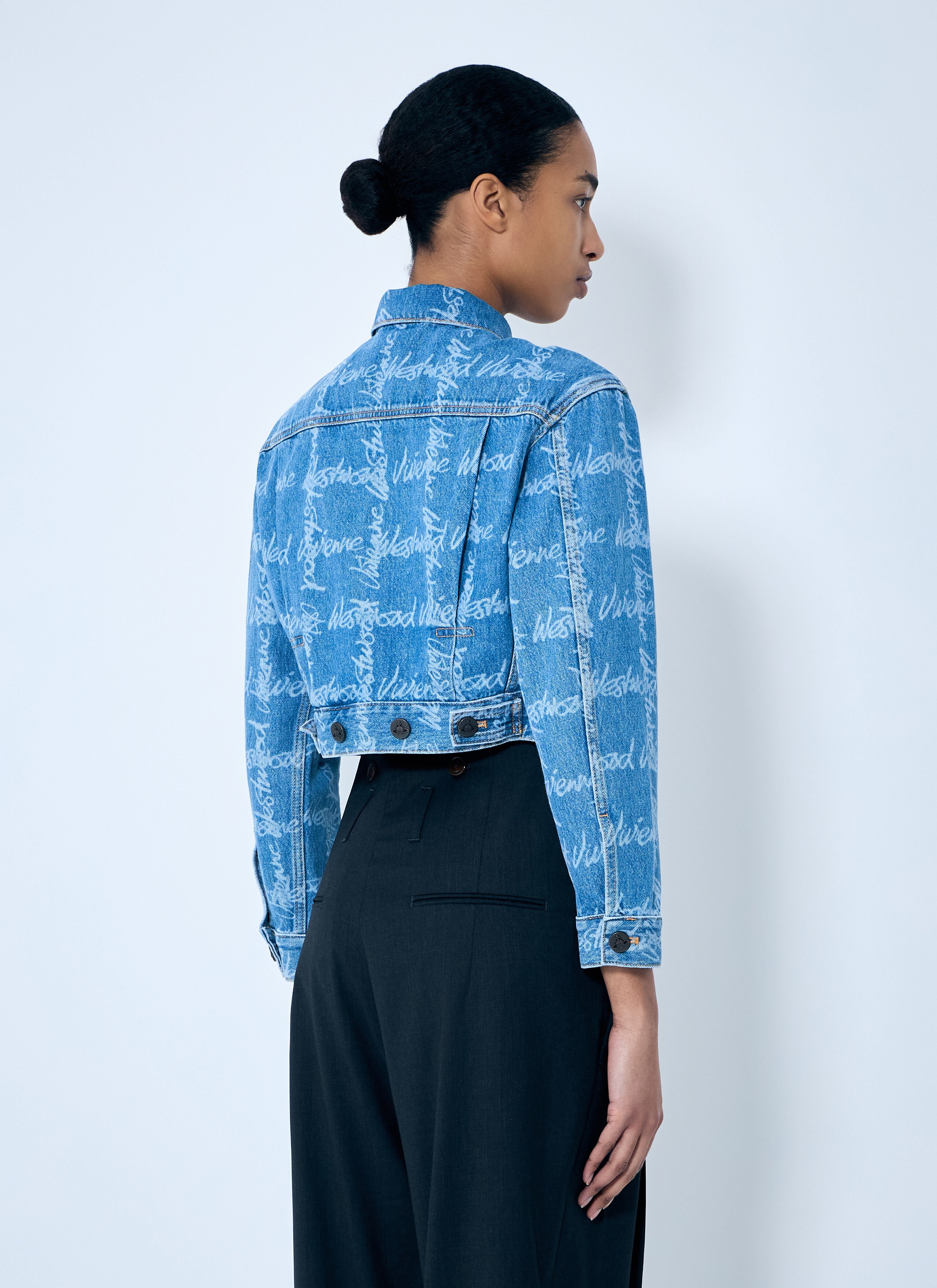 Marlene Cropped Denim Jacket - 4