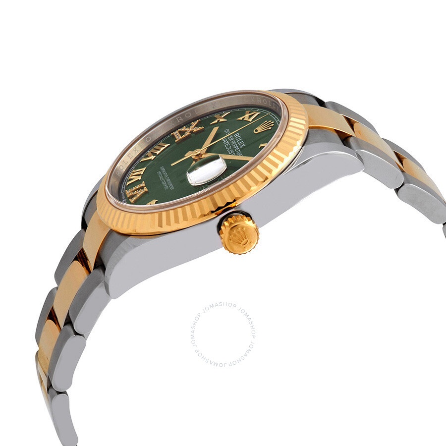 Rolex Datejust 36 Olive Green Diamond Dial Men's Stainless Steel and 18kt Yellow Gold Oyster Watch 1 - 2