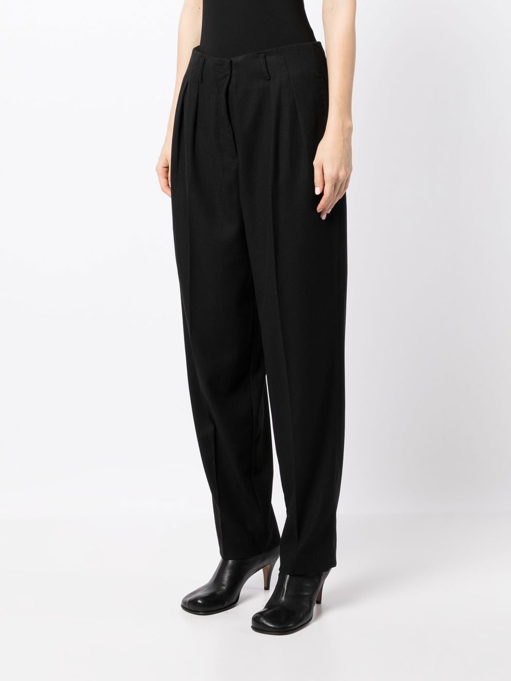 high-waisted straight-leg trousers - 3