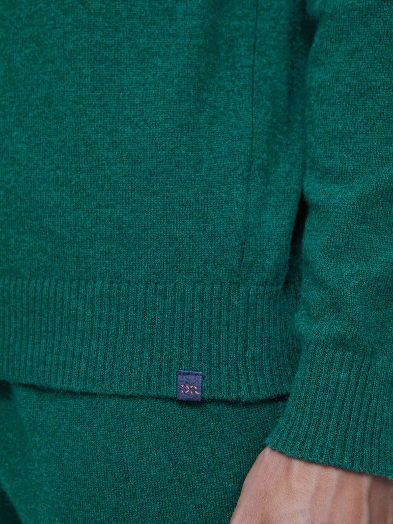 Men's Sweater Finley Cashmere Dark Green Heather - 6